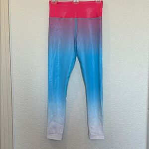 ZYIA Pink and Blue Ombre Leggings